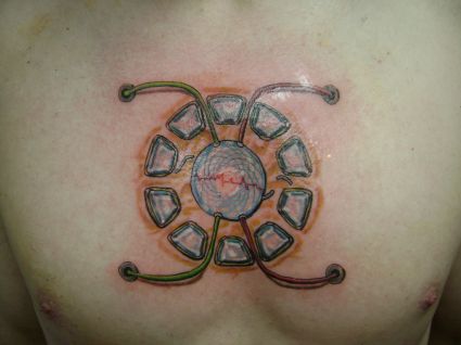 Iron Man Chest Tattoo